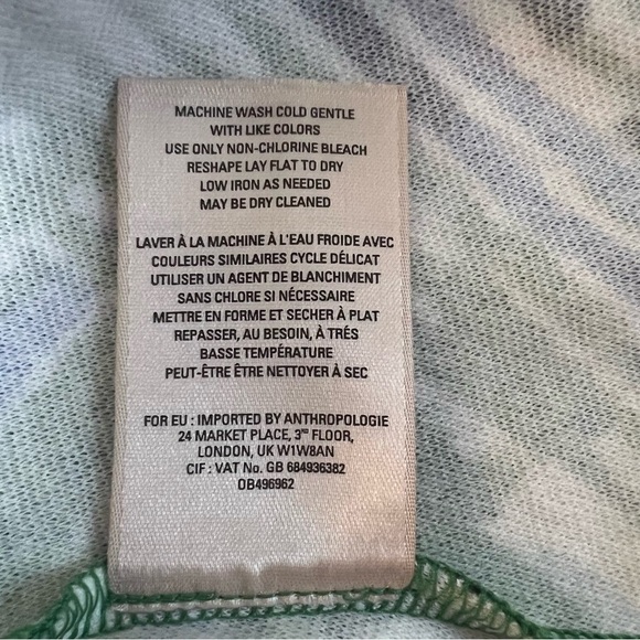 ANTHROPOLOGIE HD In Paris Ardmore A-Line Blue Green Printed Mini Dress 6 NWT - Picture 12 of 13